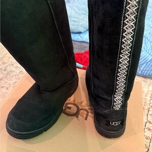 UGG Black Suede Interior